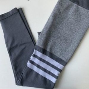 Boutique Stripe leggings - Blue grey